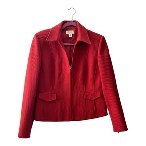 Talbots Red Blazer Tailored Suit Jacket